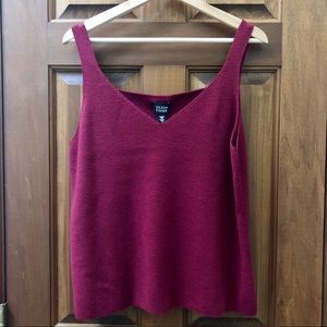 Eileen Fisher Berry V-Neck Wool Tank Top